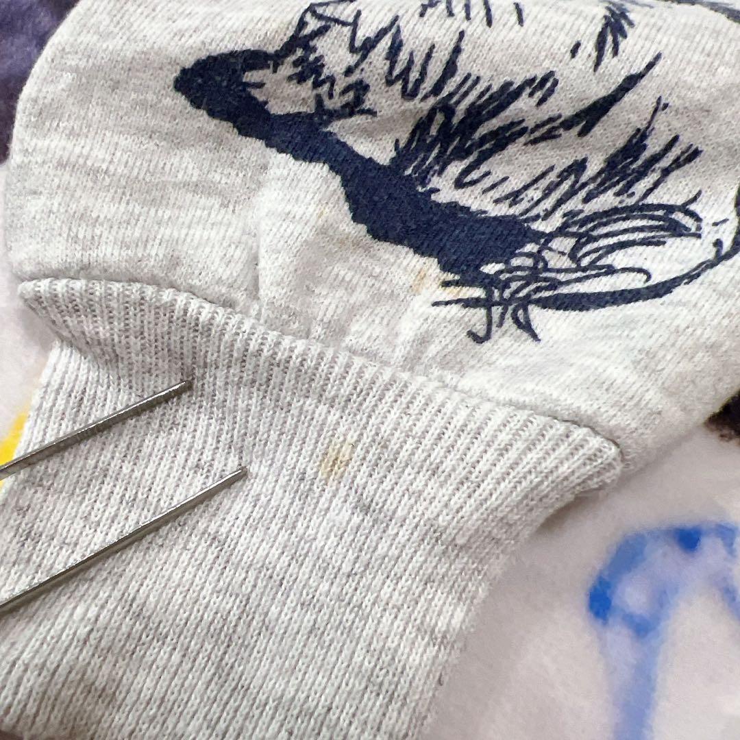 n*様 90s USA製 JERZEES 総柄 キャット　スウェット L 猫 ア