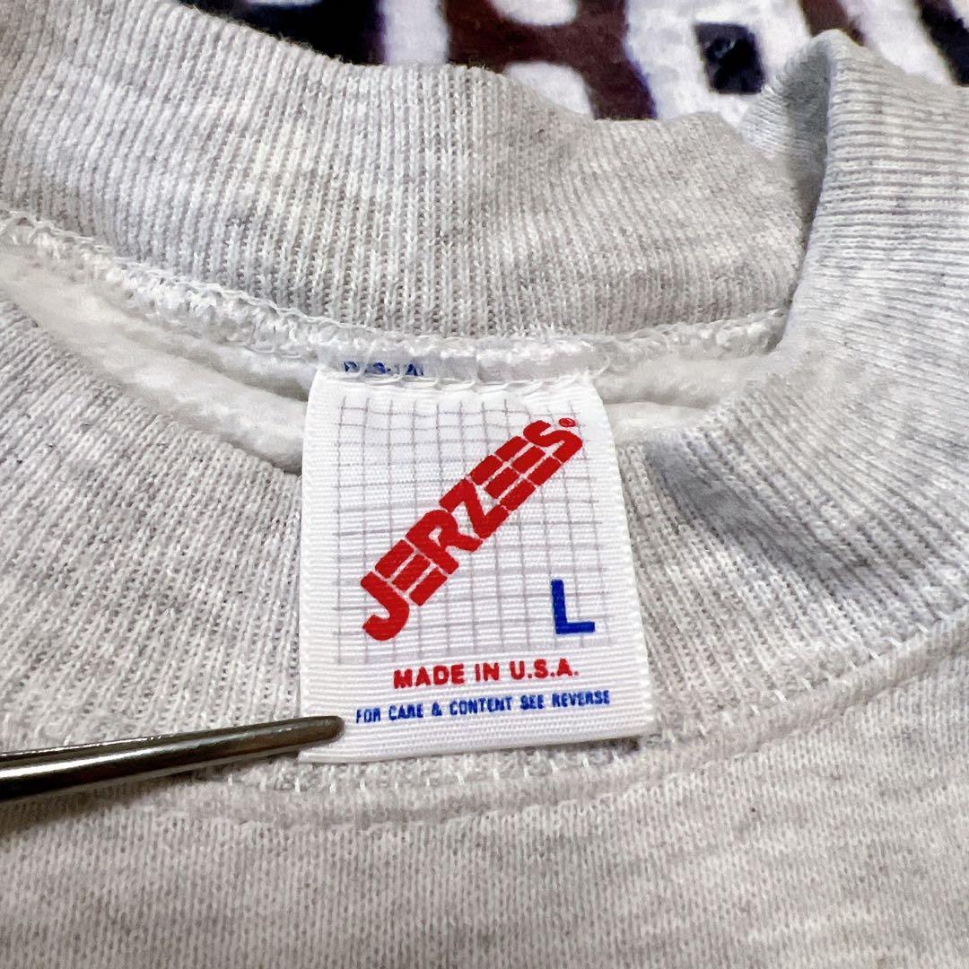 n*様 90s USA製 JERZEES 総柄 キャット　スウェット L 猫 ア