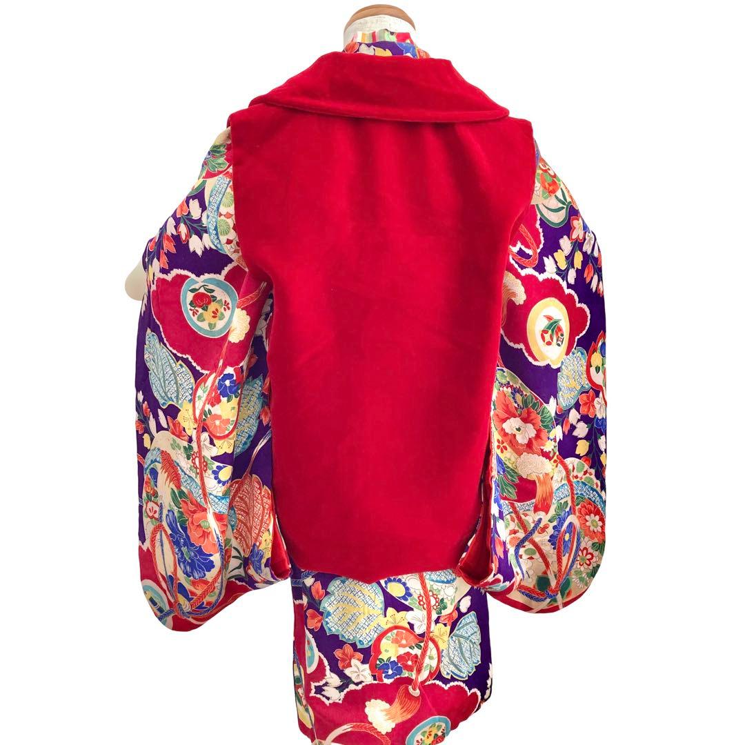 アンティーク3歳 女の子 子供着物 七五三 アンティーク着物 NO63