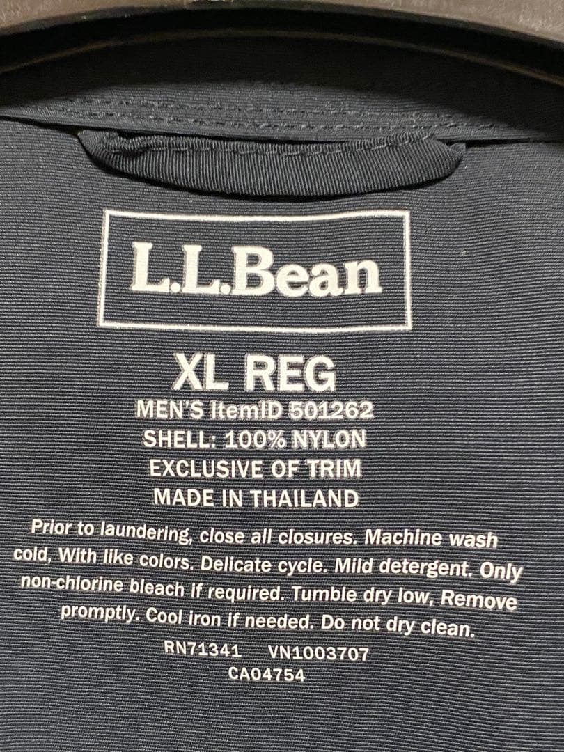 【未使用品】LLBean アノラックパーカー　XLサイズ ナイロンジャケット 黒