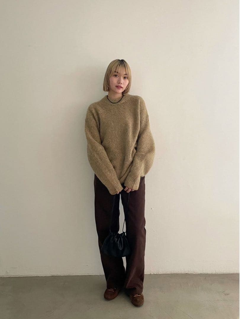 TODAYFUL Brushed Over Knit オリーブ