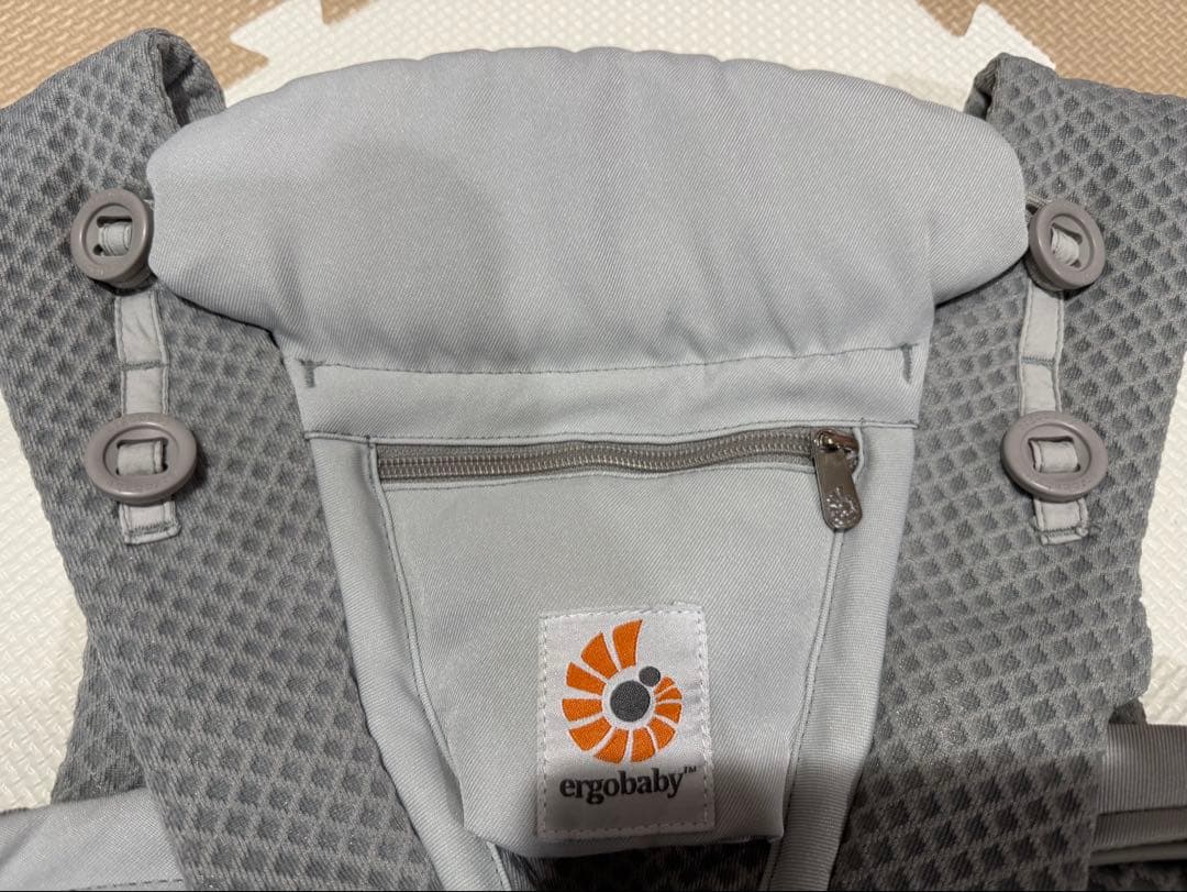 【美品】エルゴ オムニブリーズ ポーチ説明書付き パールグレー スタイタオル