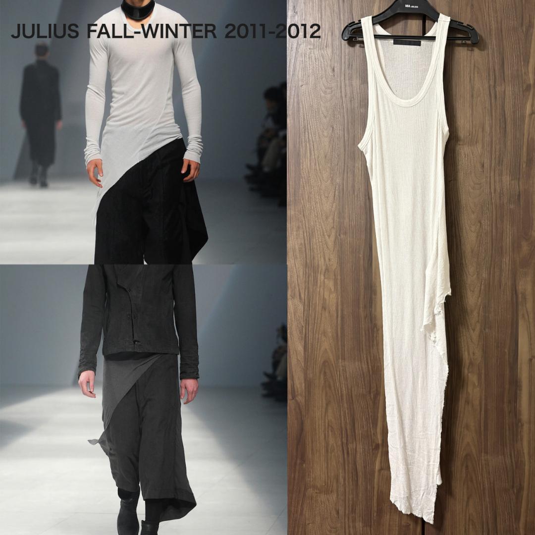 JULIUSユリウス 11-12 FW アシンメトリー・ロングタンクトップ 1
