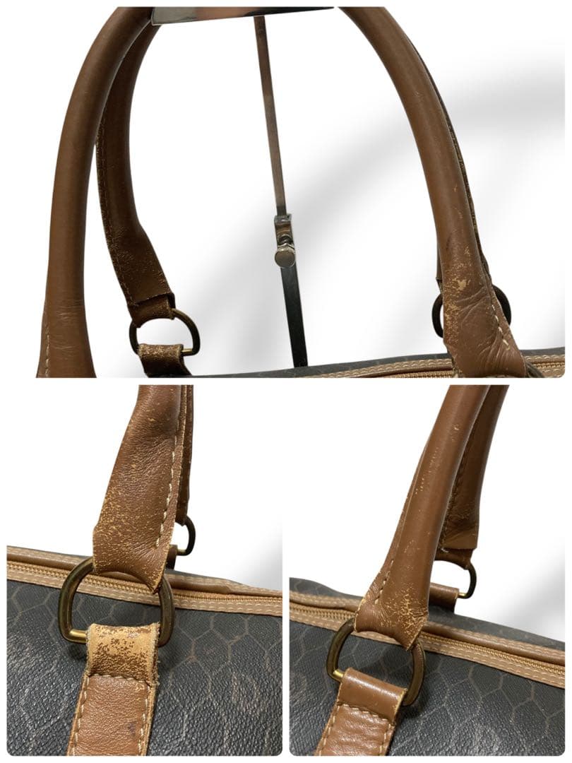 【良品】クリスチャンディオール　ボストンバッグ　　トロッター　ハニカム柄　PVC