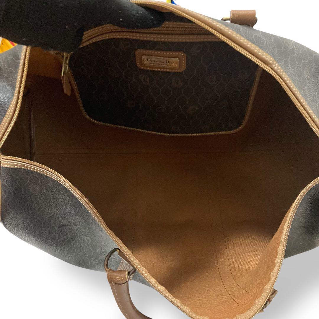 【良品】クリスチャンディオール　ボストンバッグ　　トロッター　ハニカム柄　PVC