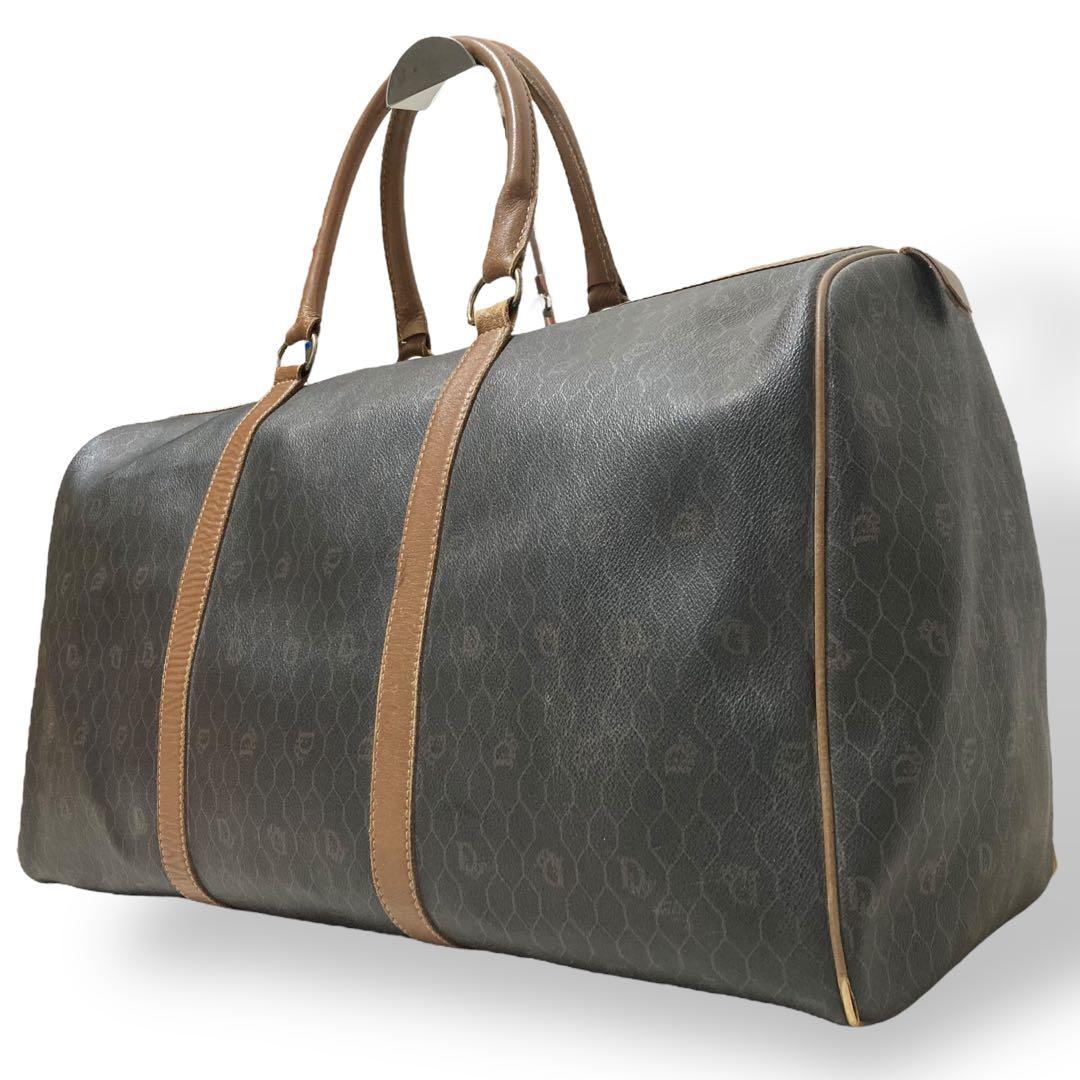 【良品】クリスチャンディオール　ボストンバッグ　　トロッター　ハニカム柄　PVC