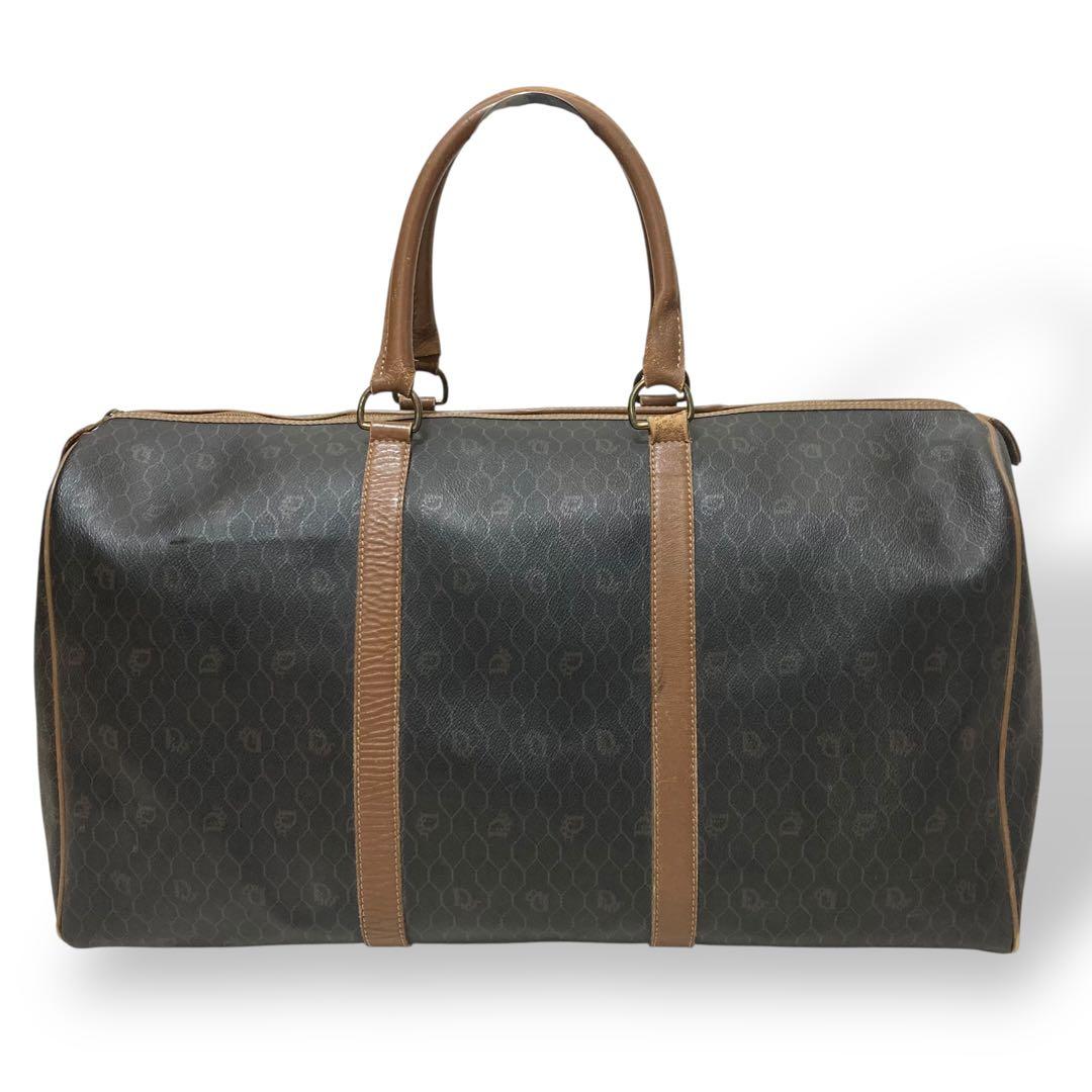 【良品】クリスチャンディオール　ボストンバッグ　　トロッター　ハニカム柄　PVC