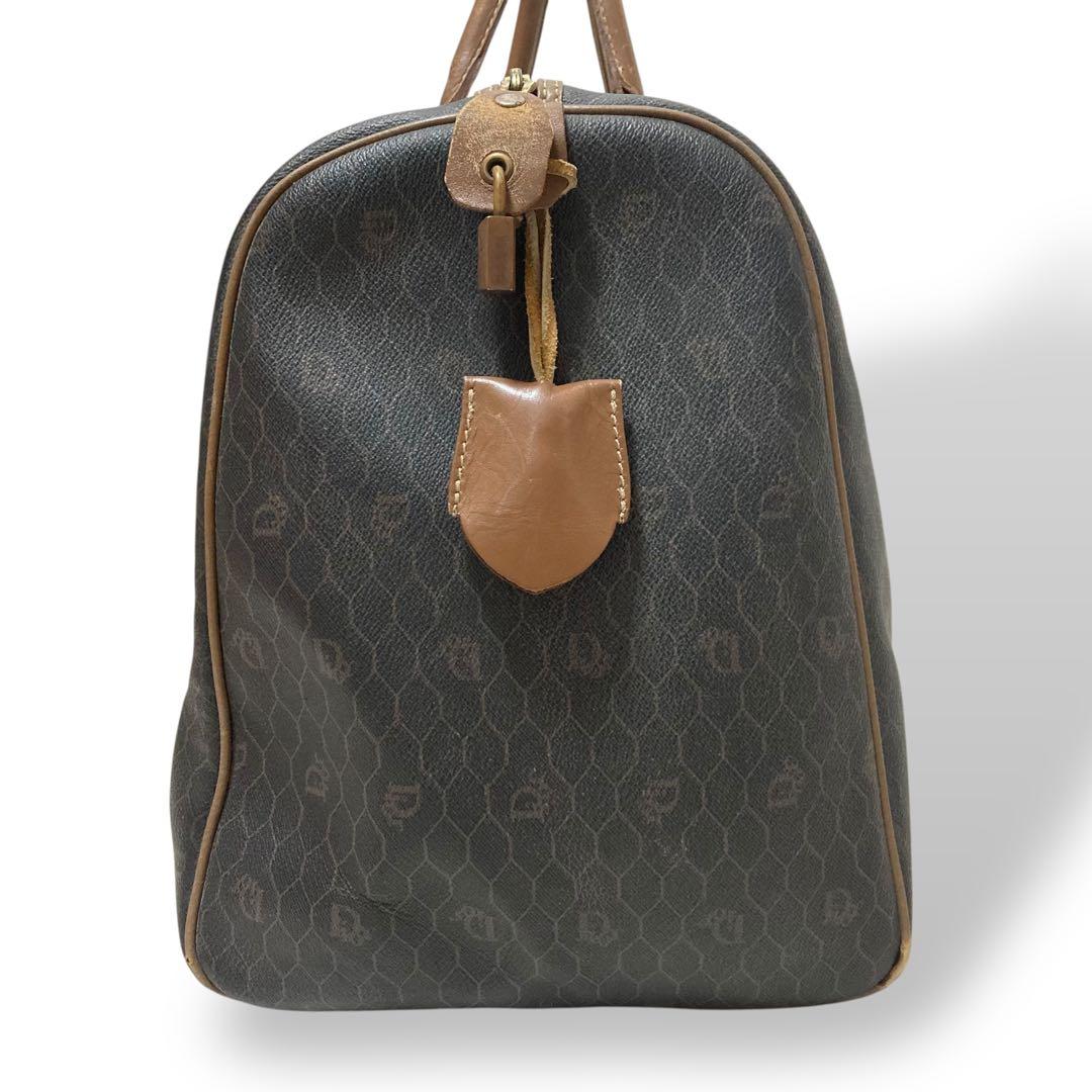 【良品】クリスチャンディオール　ボストンバッグ　　トロッター　ハニカム柄　PVC