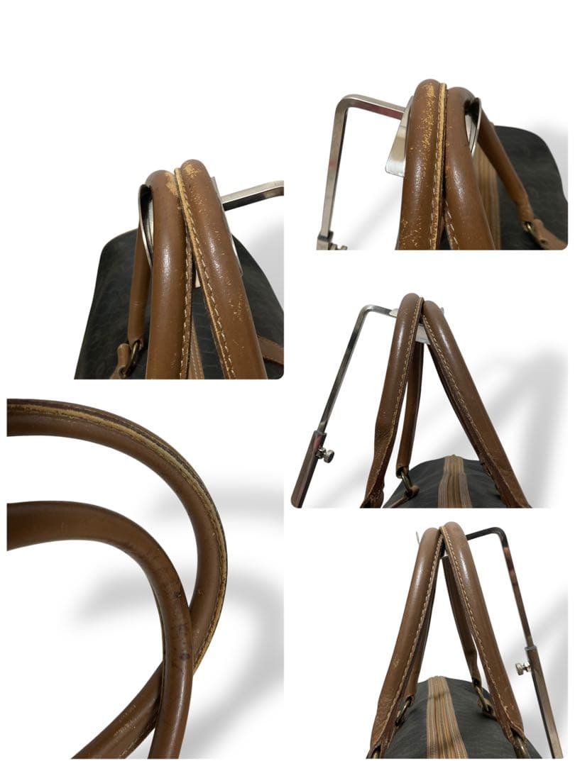 【良品】クリスチャンディオール　ボストンバッグ　　トロッター　ハニカム柄　PVC