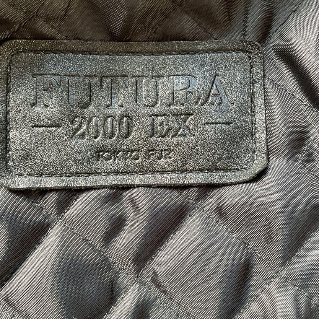 美品✨90's レザージャケット　本革　ジップアップ　M ブラック　ボンバー