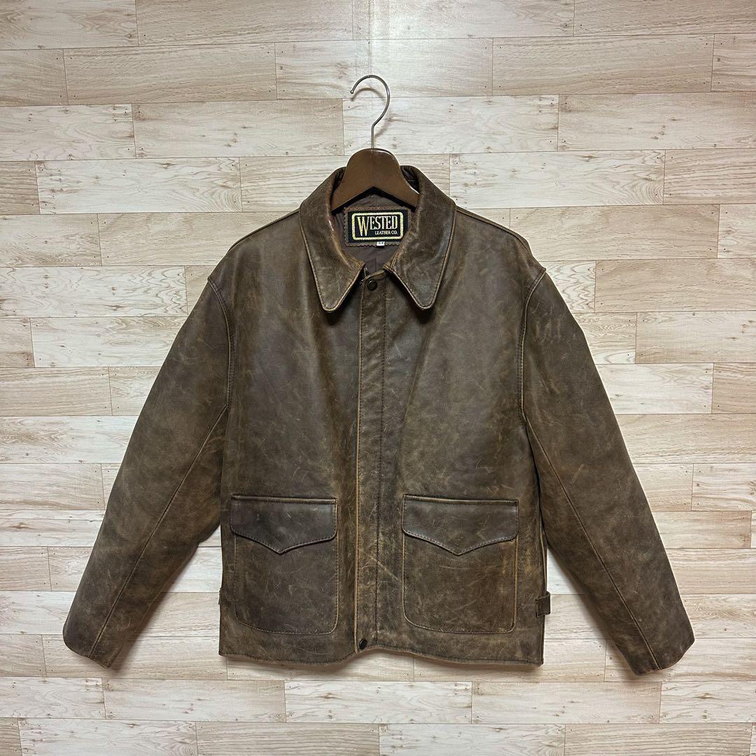 ✨激レア‼️ WASTED インディ・ジョーンズ レザージャケット 英国製44✨