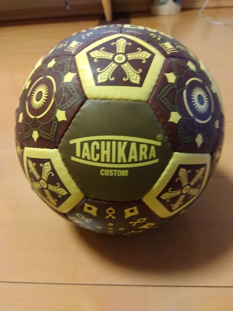 TACHIKARA CUSTOM サッカーボール ブラウン/イエロー
