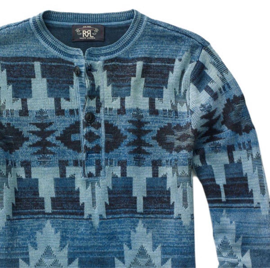 RRL Ralph Lauren ヘンリーネック チマヨ柄 L ジャガード 希少