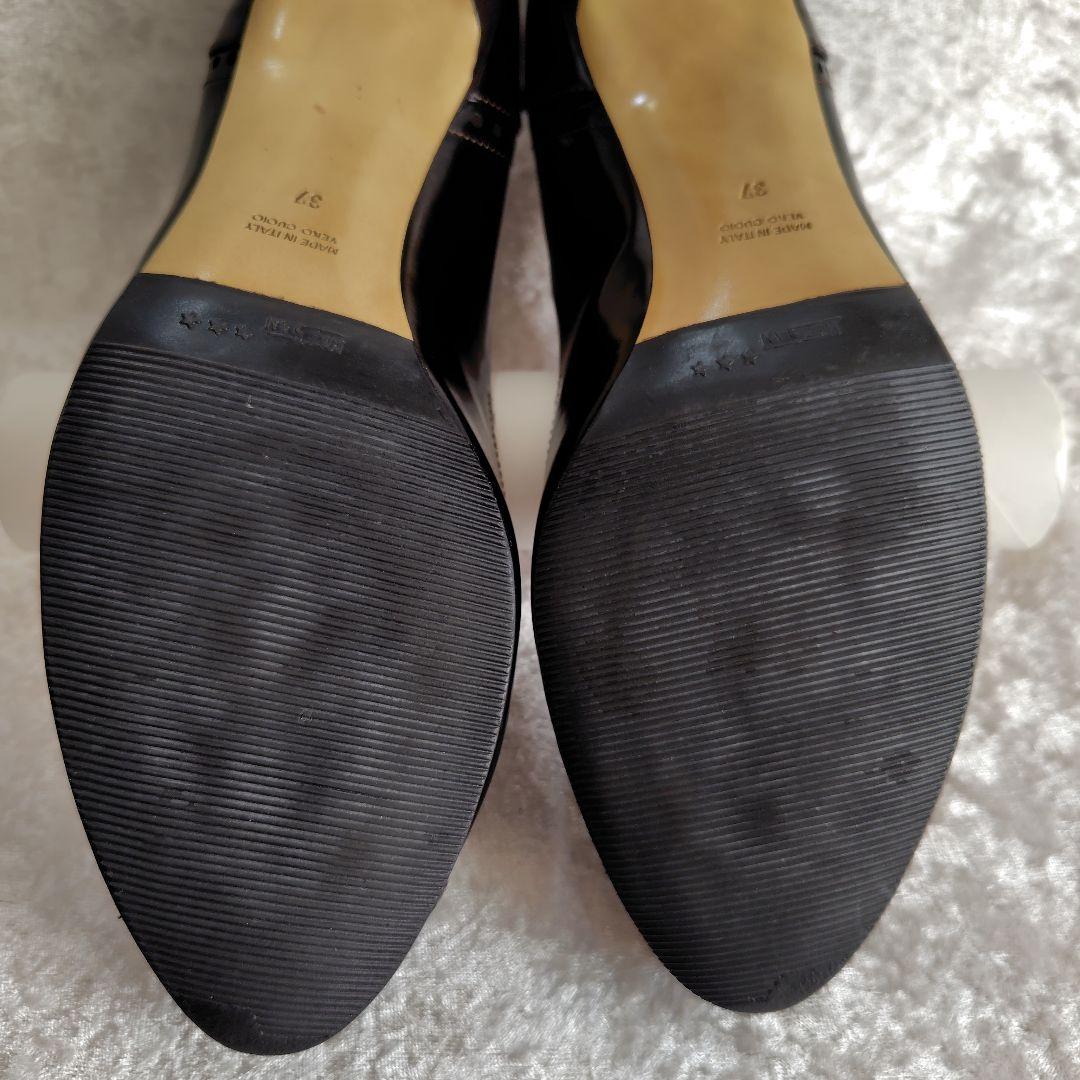 ✨PELLICO 黒 Tストラップ 中ヒールパンプス　写真追加