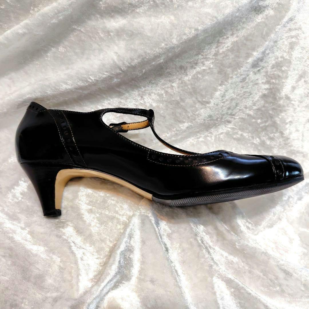 ✨PELLICO 黒 Tストラップ 中ヒールパンプス　写真追加