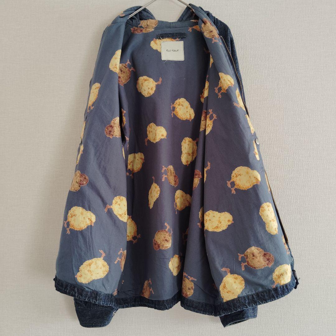 ピンクハウス カールヘルム ひよこ総柄 デニムブルゾン パーカー 刺繍 90s