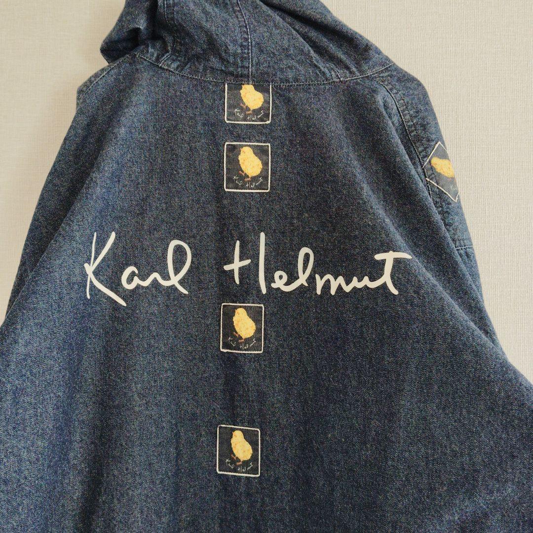 ピンクハウス カールヘルム ひよこ総柄 デニムブルゾン パーカー 刺繍 90s