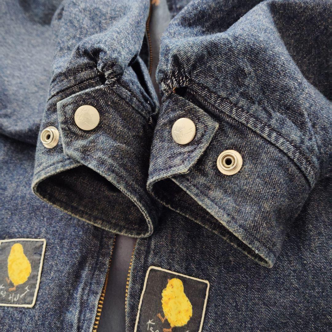 ピンクハウス カールヘルム ひよこ総柄 デニムブルゾン パーカー 刺繍 90s