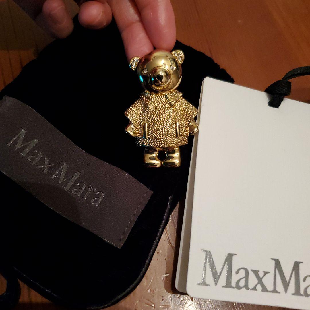 新作　24aw Max Mara　 [シャイニー] メタル テディ ブローチ