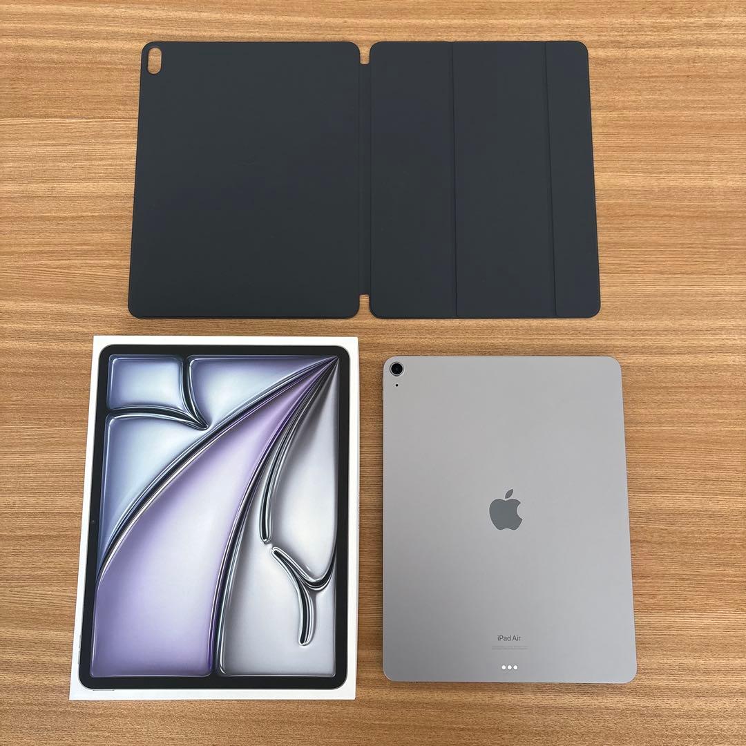 Apple iPad Air M2 128GBスペースグレー 本体 純正カバー付