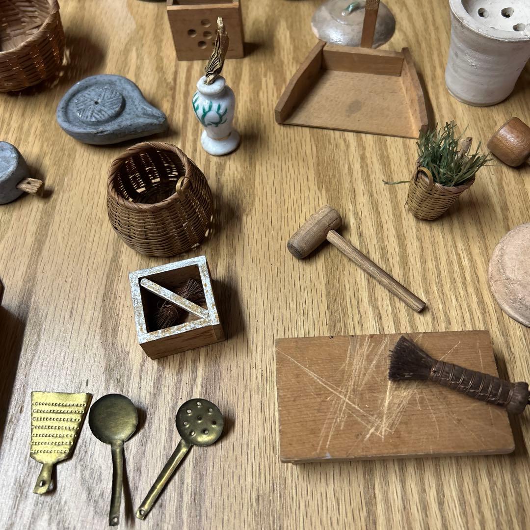 【レア】昔のくらし　ままごと　木製　台所セット　ごっこ遊び　アンティーク　レトロ