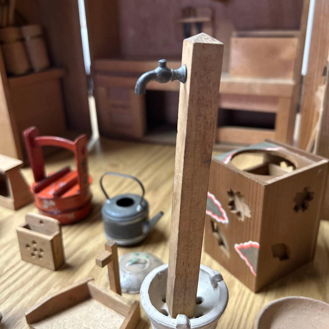 【レア】昔のくらし　ままごと　木製　台所セット　ごっこ遊び　アンティーク　レトロ