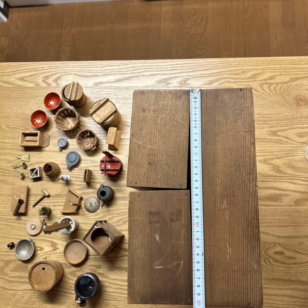 【レア】昔のくらし　ままごと　木製　台所セット　ごっこ遊び　アンティーク　レトロ