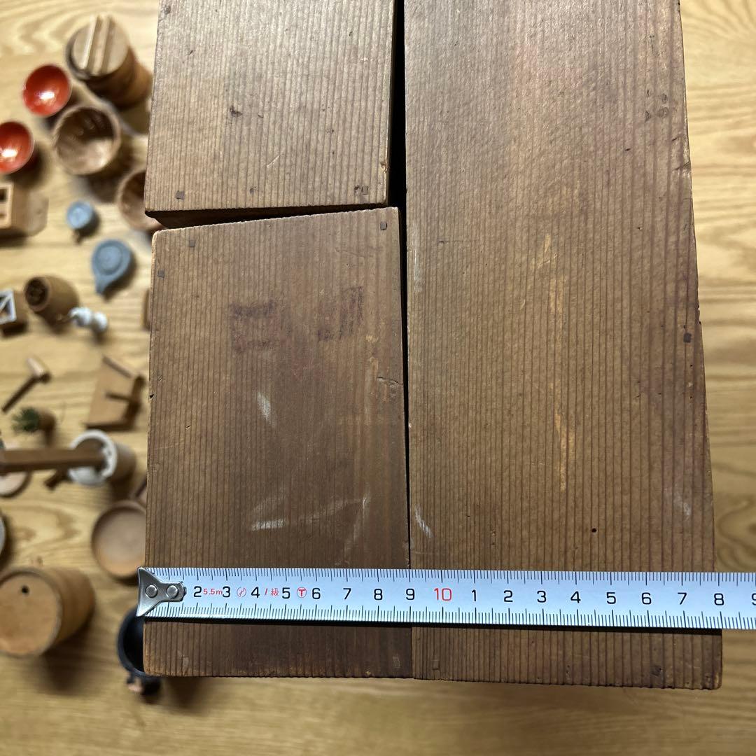 【レア】昔のくらし　ままごと　木製　台所セット　ごっこ遊び　アンティーク　レトロ