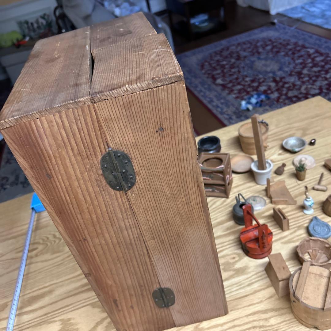 【レア】昔のくらし　ままごと　木製　台所セット　ごっこ遊び　アンティーク　レトロ