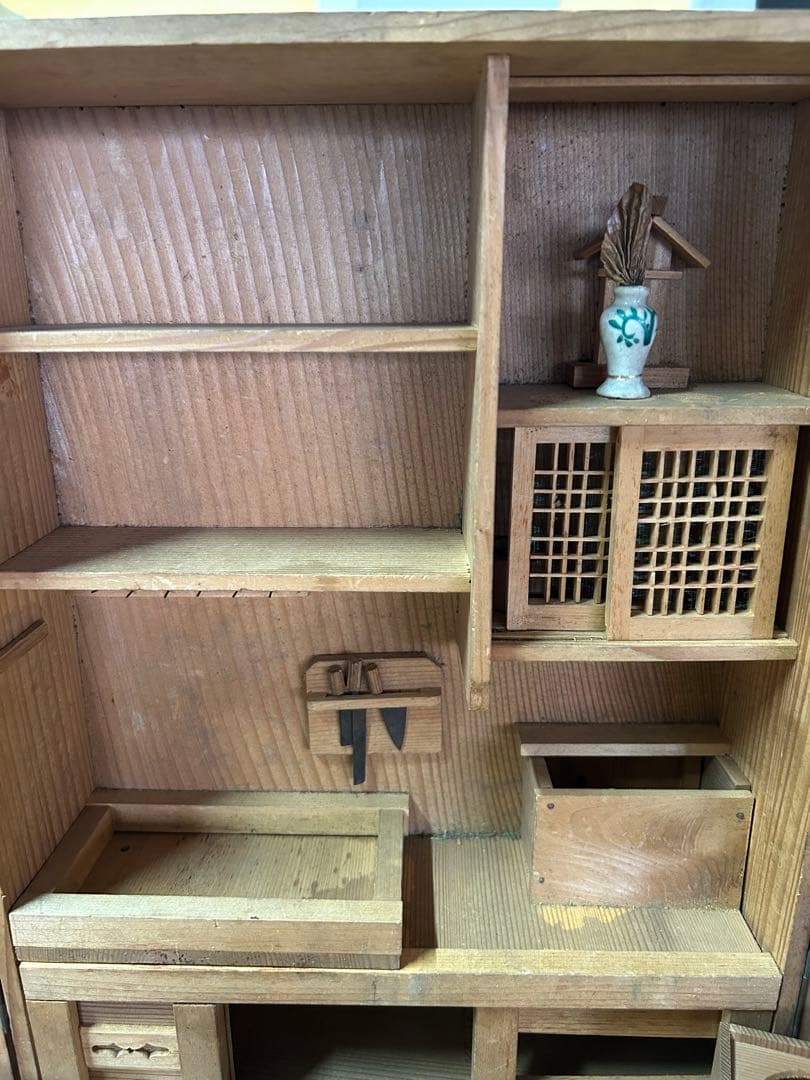 【レア】昔のくらし　ままごと　木製　台所セット　ごっこ遊び　アンティーク　レトロ