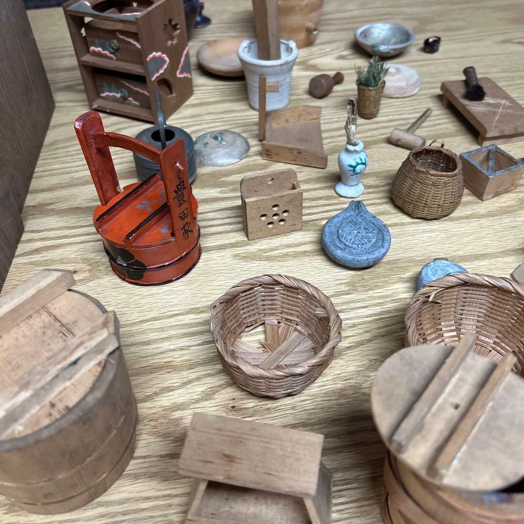 【レア】昔のくらし　ままごと　木製　台所セット　ごっこ遊び　アンティーク　レトロ