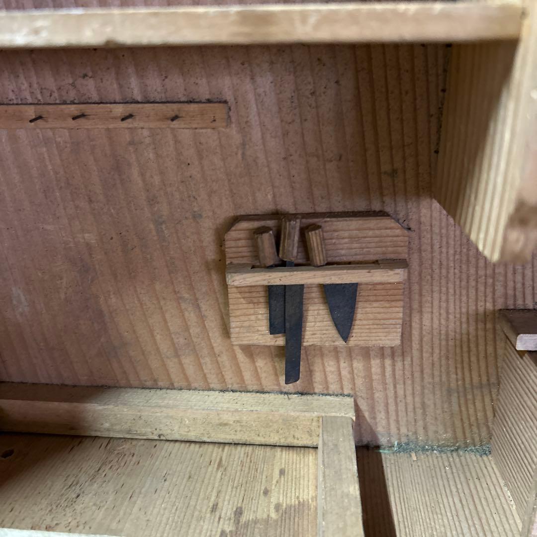 【レア】昔のくらし　ままごと　木製　台所セット　ごっこ遊び　アンティーク　レトロ