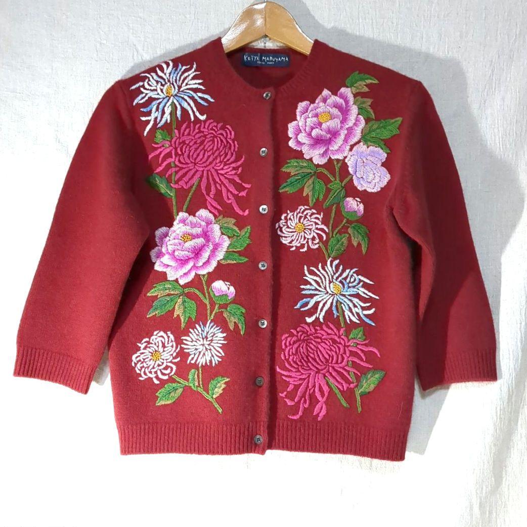 KEITA MARUYAMA ケイタマルヤマ 刺繍 カーディガン 90's ラム