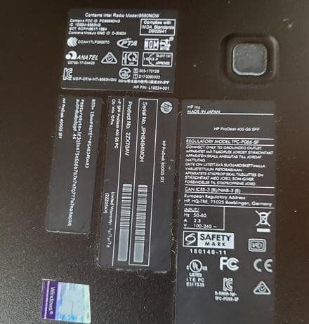 【訳あり】HP ProDesk 400 G5 SFF