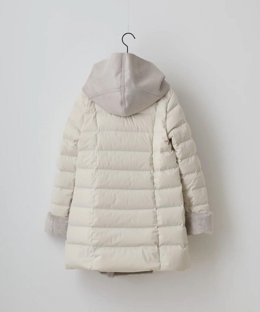 新品　YOSOOU　ヨソオウ　フェイクムートンフードジャケット　オフホワイト