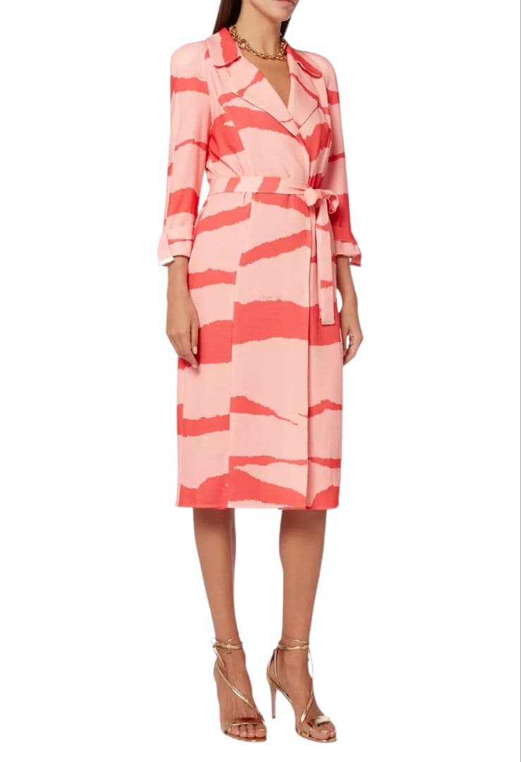 新品ELISABETTA FRANCHI♡アブストラクトプリント♡コートドレス