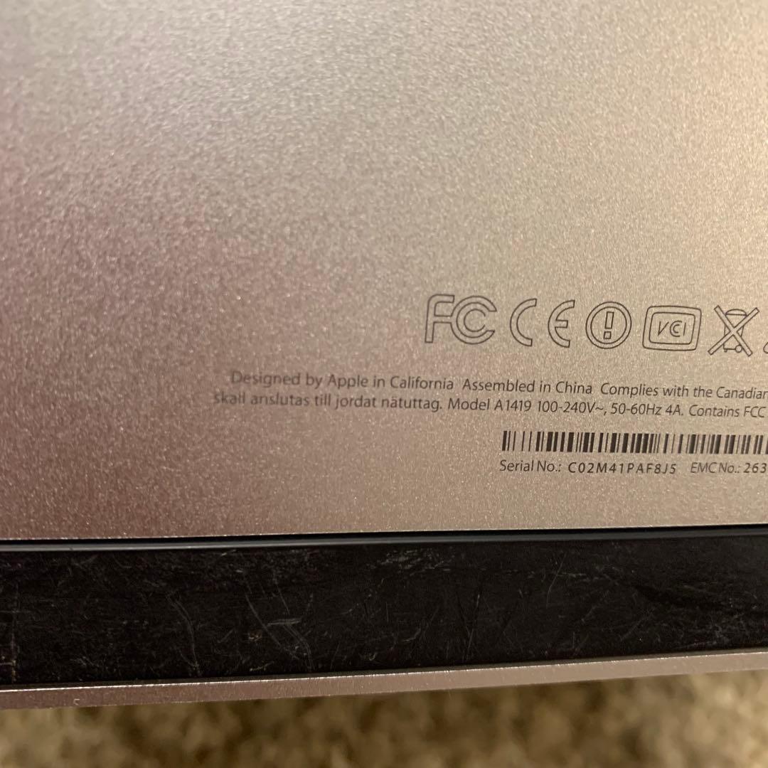 アップル　Apple iMac A1419 27インチ 液晶一体型　動作未確認