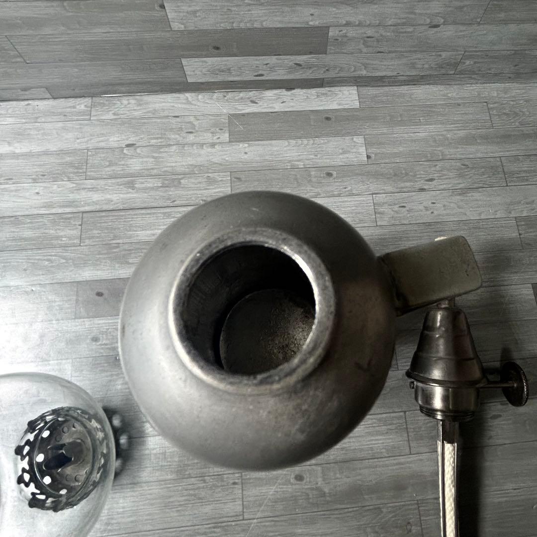 フランス製 アンティーク ヴィンテージ オイルランプ エタン ピューター製