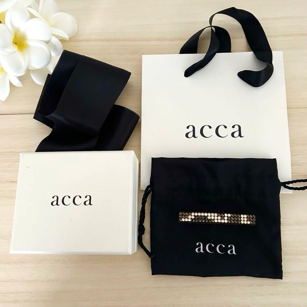 希少☆彡【新品未使用】acca ブリジットバレッタ ブラウン ゴールド スモール