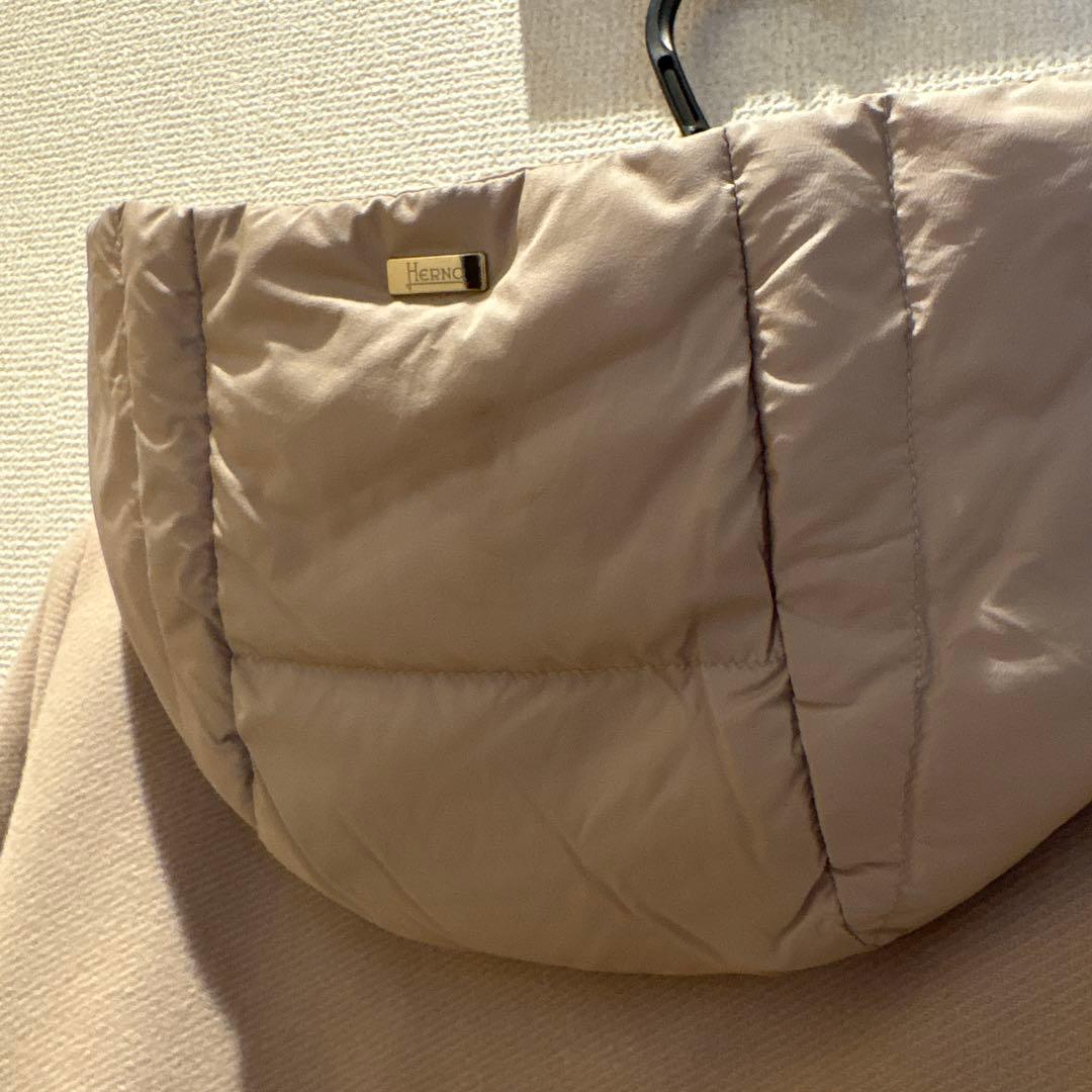 HERNO ヘルノ ウール×ナイロン 異素材切替ダウンコート　40