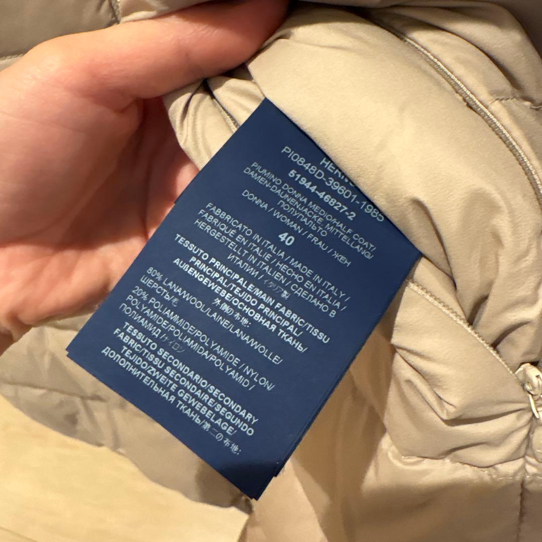HERNO ヘルノ ウール×ナイロン 異素材切替ダウンコート　40
