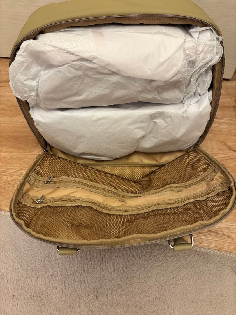 【新品・値下げ！】サボテンレザー デイリーボストンバッグ 25L ベージュ