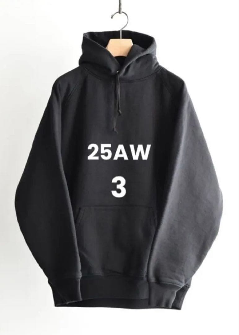 25AW COMOLI コモリ 裏毛 パーカー フーディー サイズ3