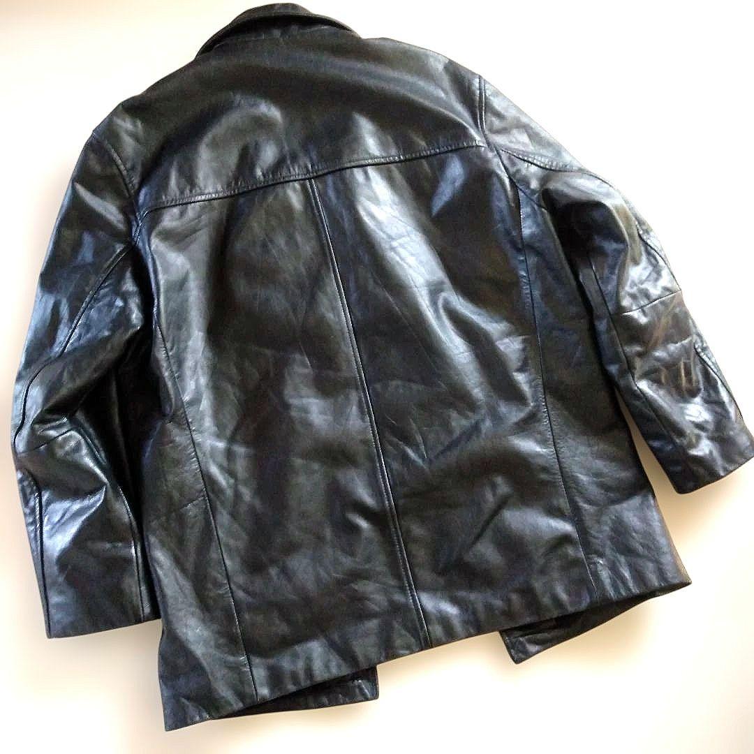90s Vintage EU レザーカーコート ハーフコート レザージャケット