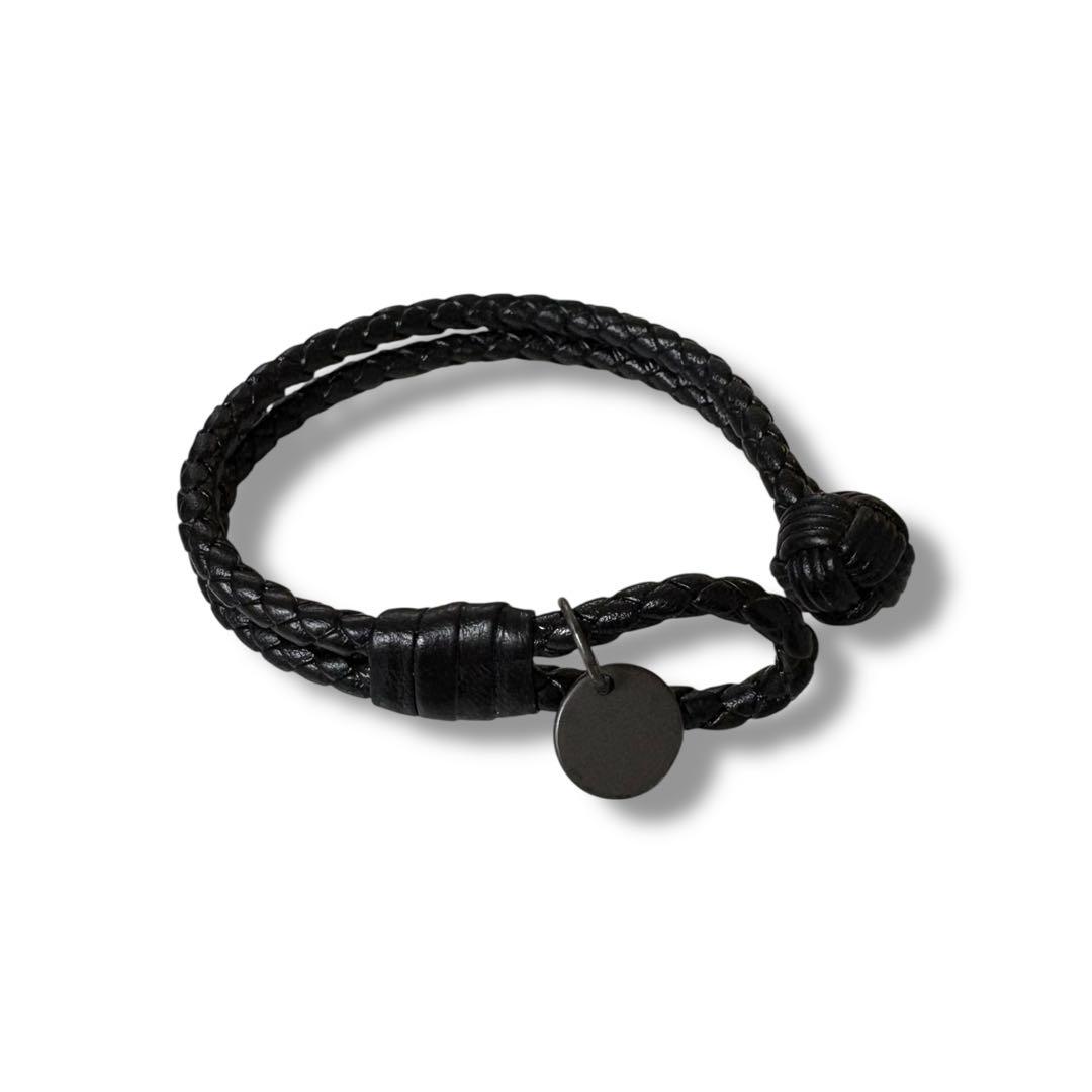 BOTTEGA VENETA ボッテガ イントレチャート ブレスレット 黒 箱付