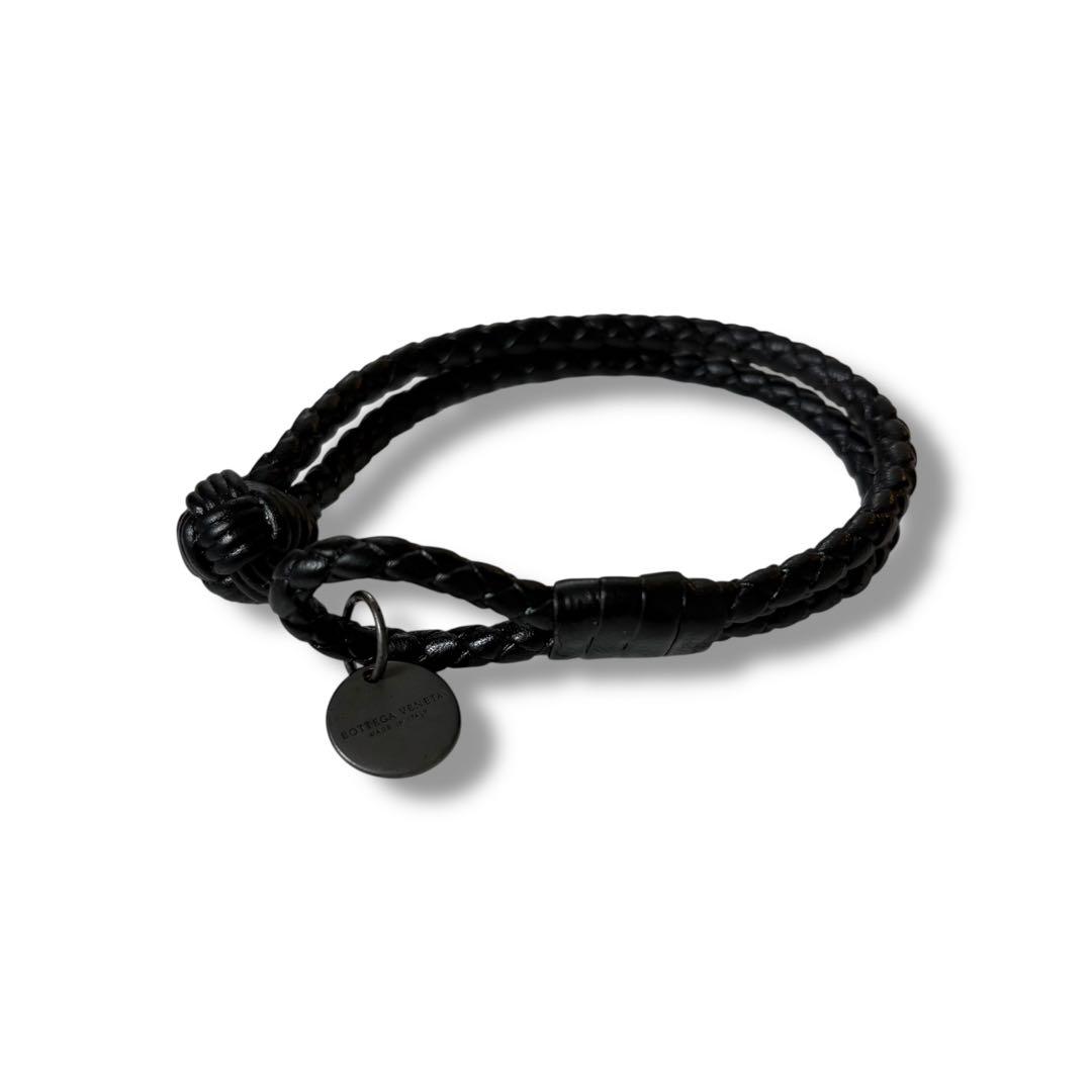 BOTTEGA VENETA ボッテガ イントレチャート ブレスレット 黒 箱付