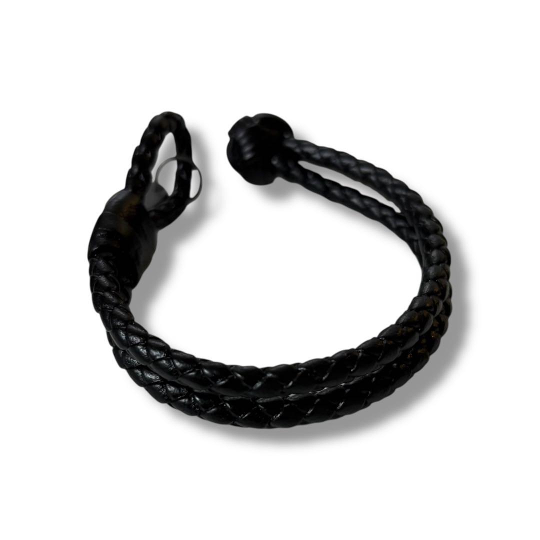 BOTTEGA VENETA ボッテガ イントレチャート ブレスレット 黒 箱付