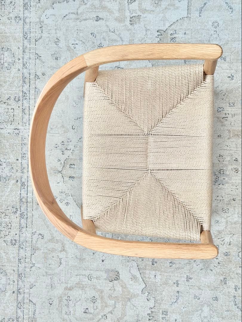 無印良品／オーク材ペーパーコードアームチェア