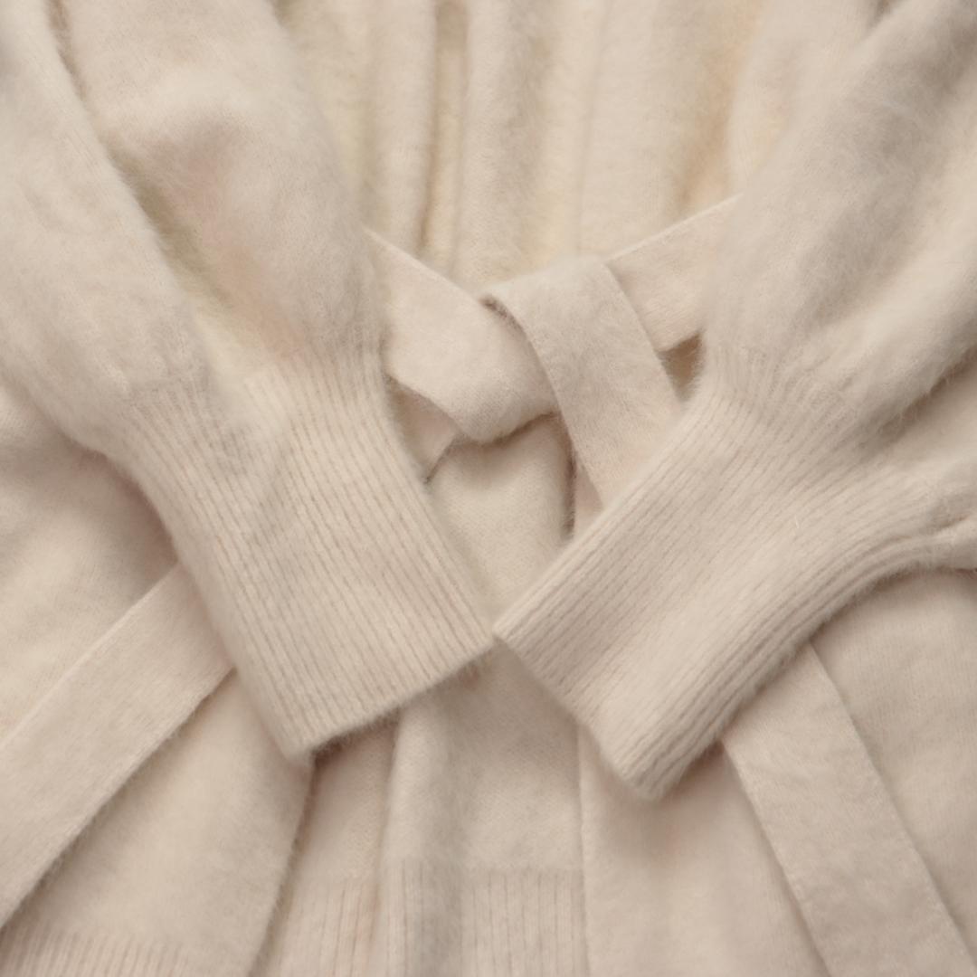 ✨ルルウィルビー✨22AW ベルテッド シャギー ウールカシミヤローブ