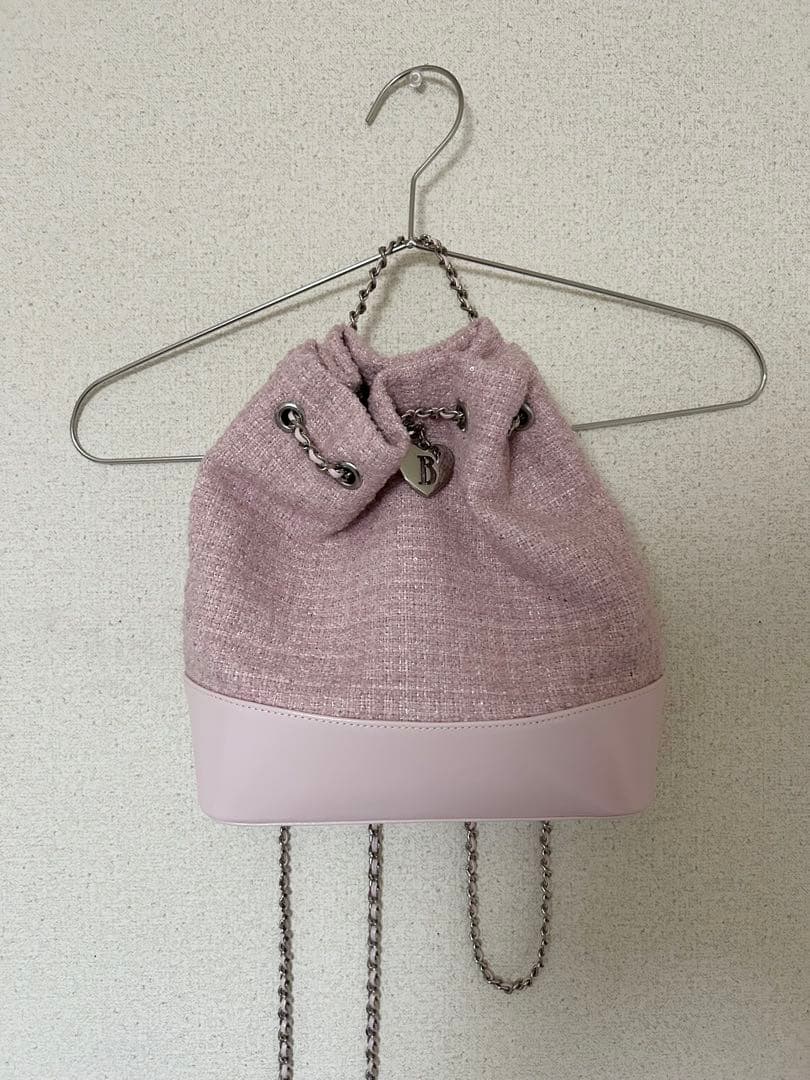 バッグ THE BARNNET Tweed Drawstring Backpack